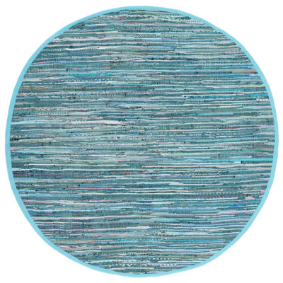 Tapis rayé en coton tissé à la main Fales Rag
