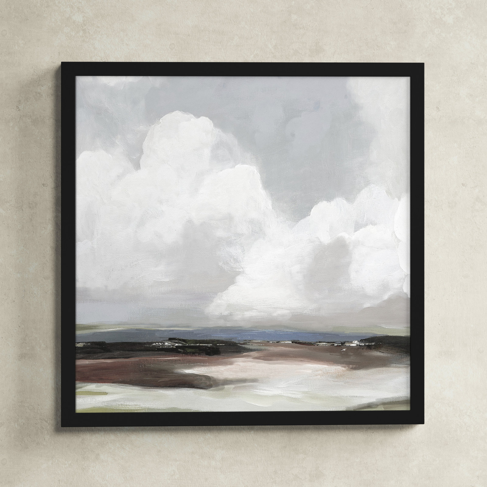 Morning Air - Picture Frame Painting Print, Black Framed, 33" H x 33" W x 1.12" D
