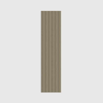 Acoustic Wall Panel with Half-Circle Wood Veneer Slats – Sound Absorbing Design for Modern Interiors