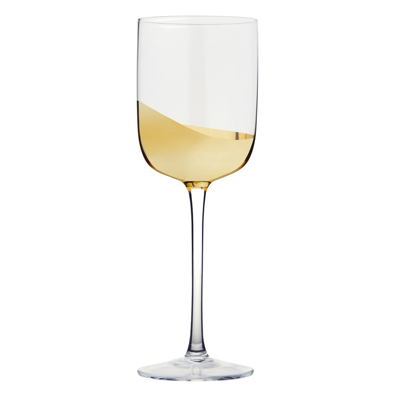 Vague 13,5 oz Ensemble de verres à vin, Or