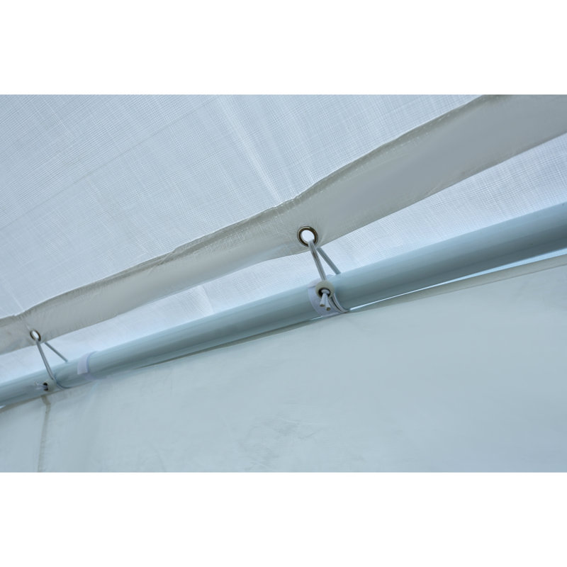 10'X20' Heavy Duty Car Shelter Gazebo - Triangular Structure & Grounding Rods, Removable Windows, Waterproof Corrosion