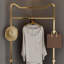 Portemanteau en acier inoxydable avec panier double couche-2037136658