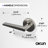 Halo Privacy Door Lever Modern Concealed Design For (Bed & Bath) – Sleek Minimalist Style in Brushed Nickel-114645535