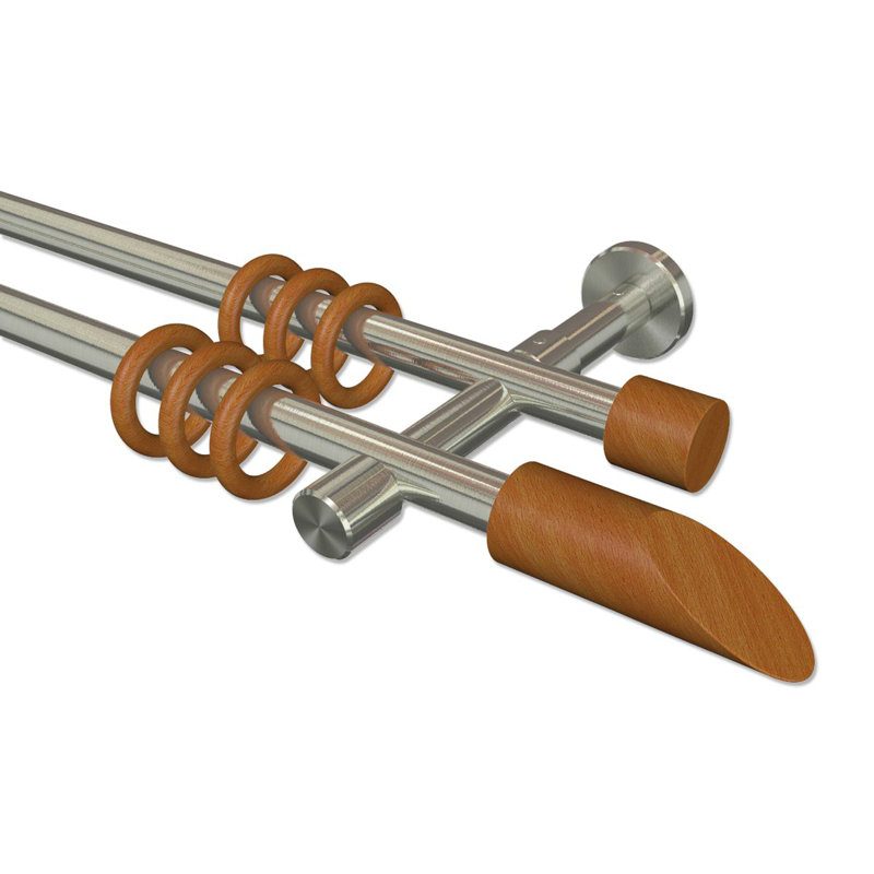 Emile Curtain Pole Set, 5cm H x 320cm W x 15cm D