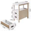 Table de bout avec station de charge, tables d'appoint avec ports et prises USB, table d'appoint avec 2 tiroirs, petite table de chevet en bois, petite table d'appoint rustique, table de bout moderne avec tiroir-1784409408-1784409411-1784409412