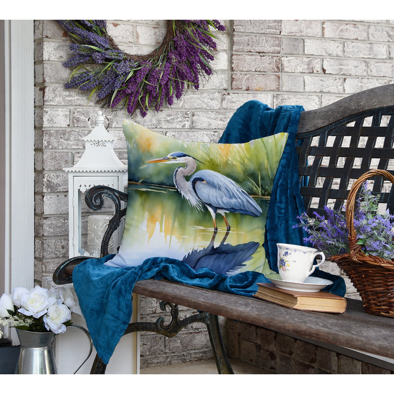 Coussin Blue Heron, Carré 18 po