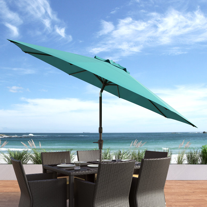 Parasol de marché 9,8 pi Bryn, Bleu turquoise