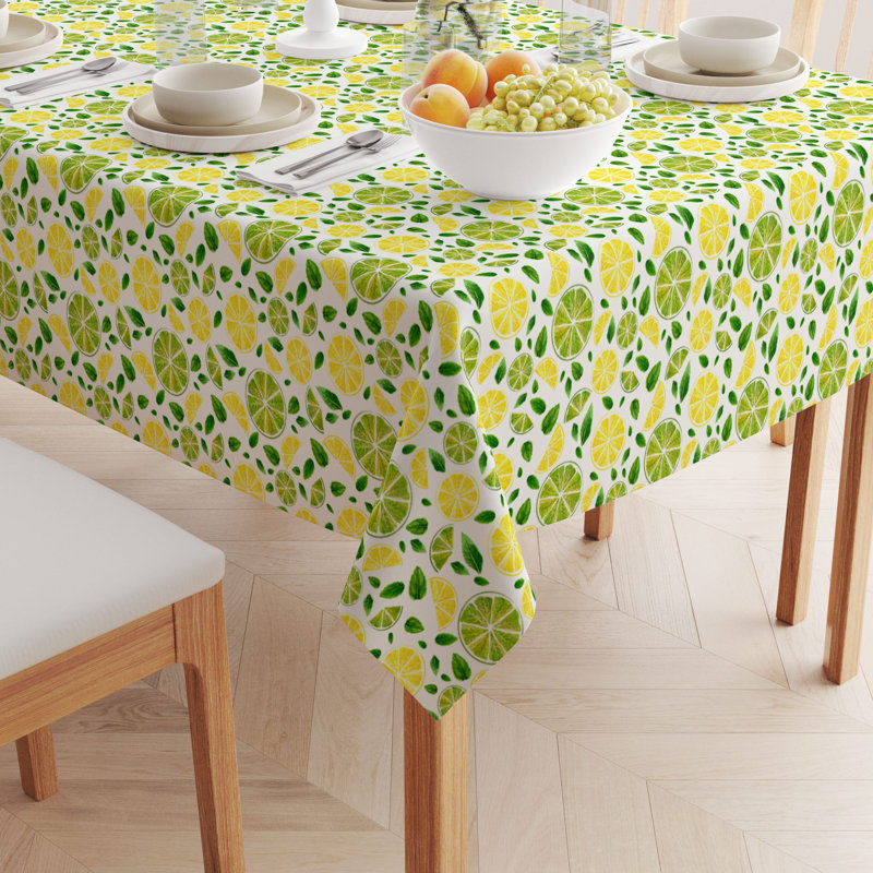 Fabric Textile Products, Inc. Rectangular Tablecloth, 100% Cotton, 60X84", Citrus Summer