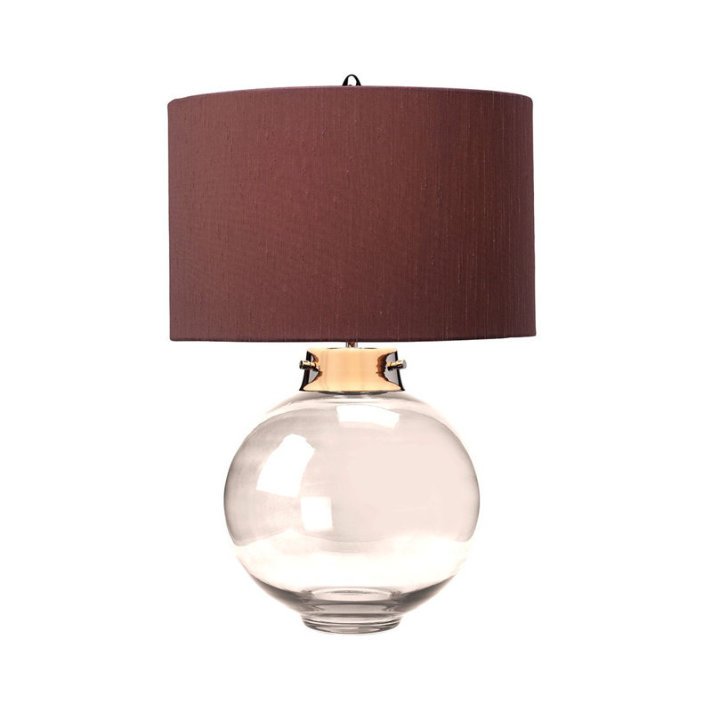 Morrice Glass Table Lamp, Smoke, Brown
