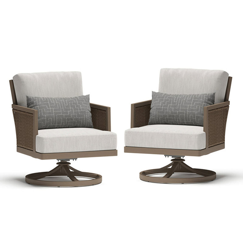 Chaise de patio pivotante avec coussins Sunbrella Piche