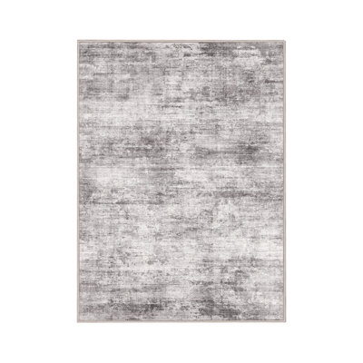 Asher Modern Abstract Machine Washable Area Rug With Non-Slip Backing