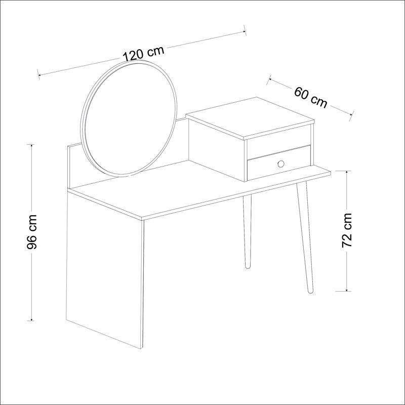 Velazco Dressing Table with Mirror