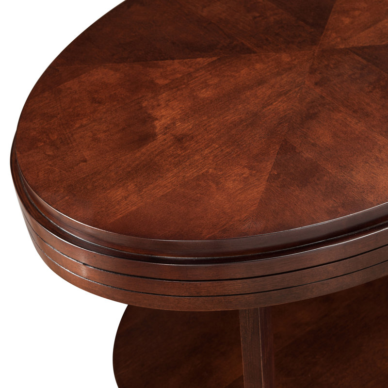 Wilfredo Favorite Finds Solid Wood Oval Apartment Coffee Table, Chocolate
