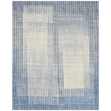 Hand Woven Silk and Wool Striped Area Rug