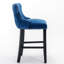 Bouton de velours rembourré (de 4, bleu). Pieds en bois, garniture cloutée. Mobilier de salle à manger. Coussin à ressorts confortable. Et résistant. 37 po de hauteur, 19 po de largeur, 22 po de profondeur. American Style. Mousse de remplissage 4-2032607277-2032607278