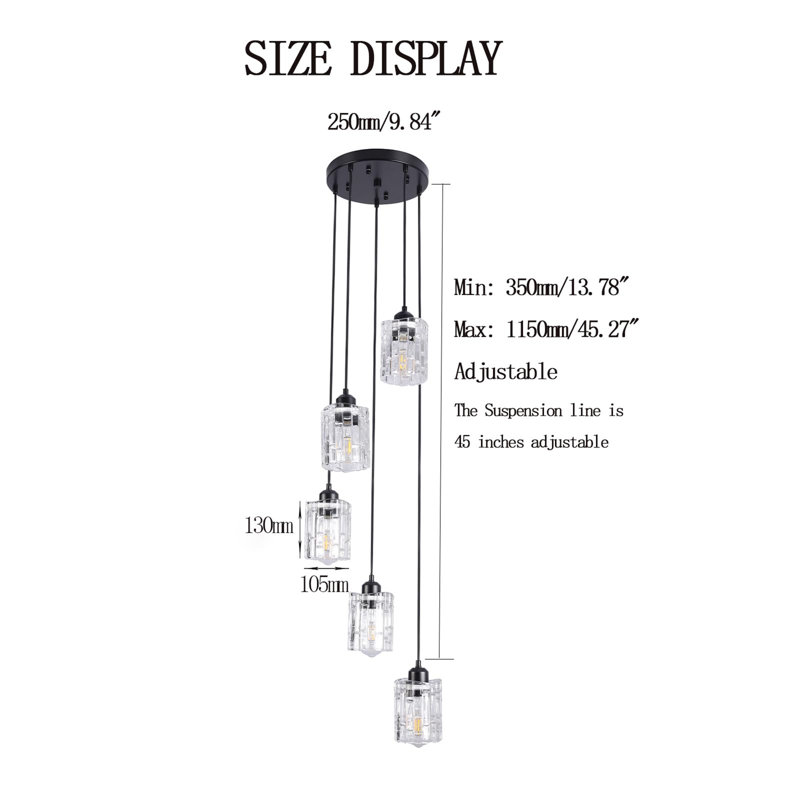 5 - Light Black Pendant