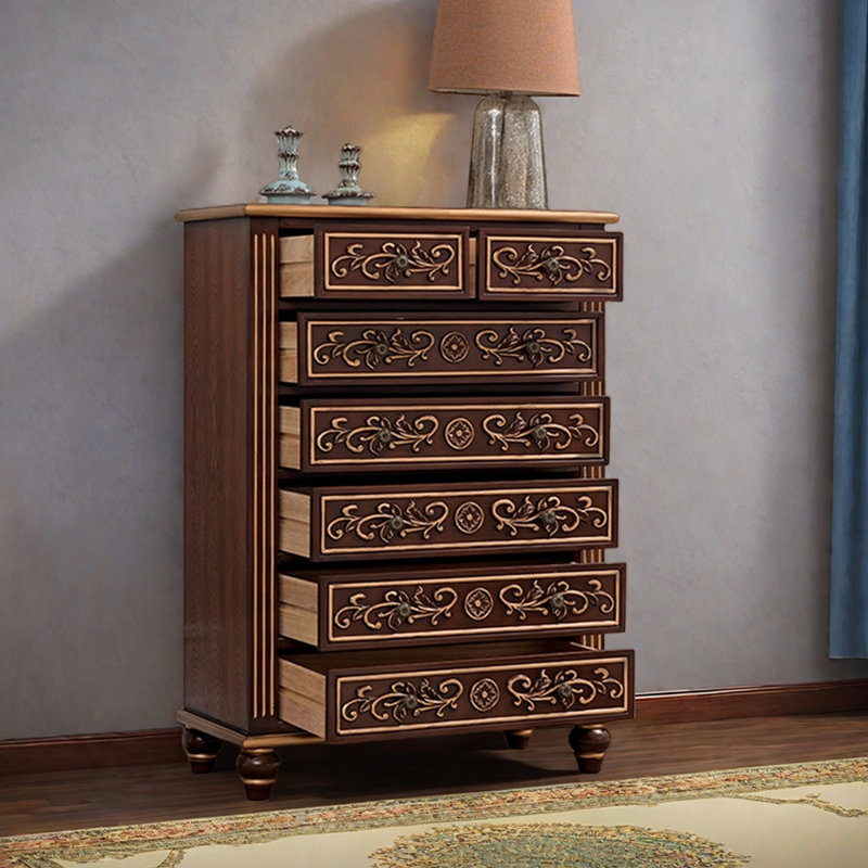 Commode d'appoint de style américain vintage, Brun