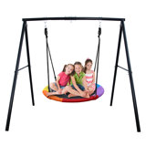 Swing Set with 40 Inch Saucer Tree Swing