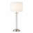 Keerie Brushed Nickel Table Lamp Drum Shade with On/off Switch