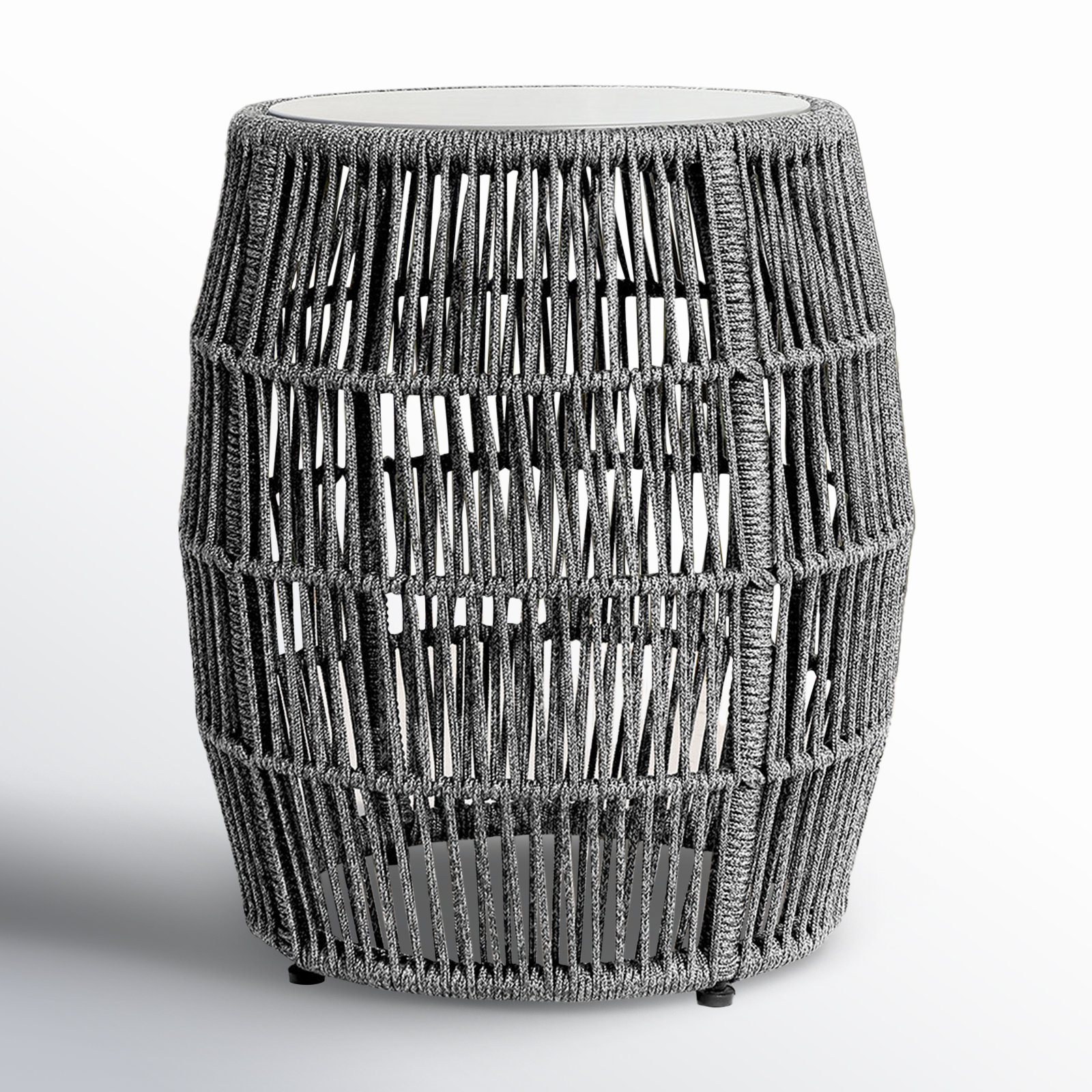 Dauntsey 19'' Stone Outdoor Side Table, Gray