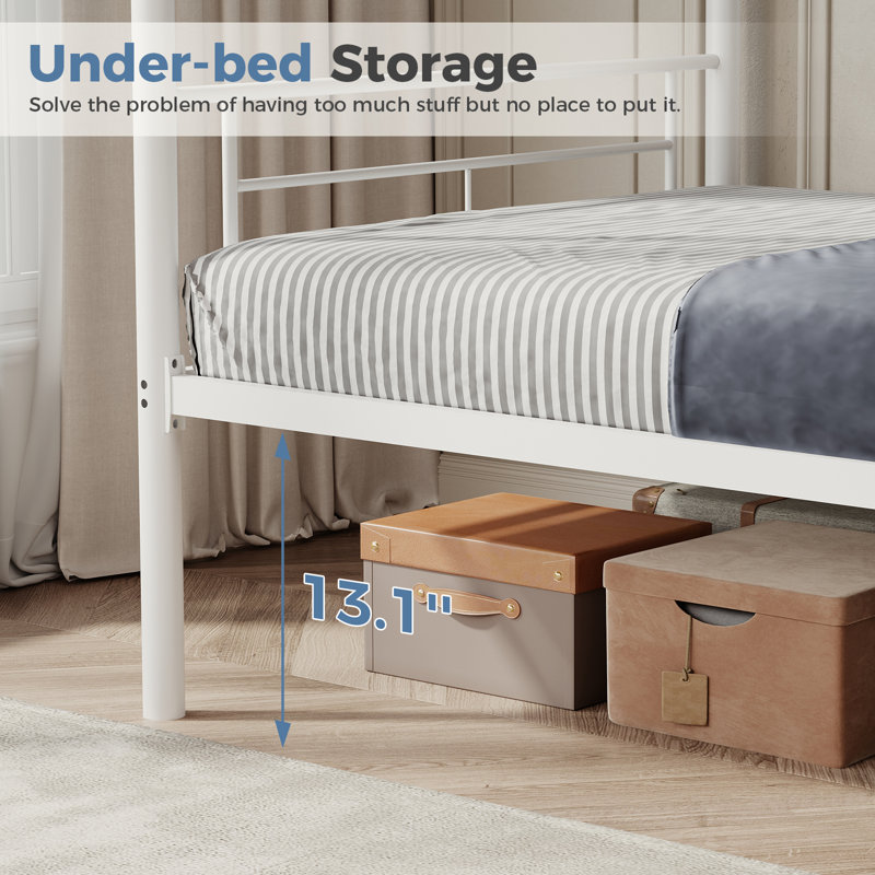 Alisiana Kids Twin Over Twin Bunk Bed, White