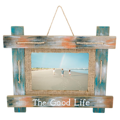 Good Life 5X7 Frame With Burlap Photo Frame Picture Holder For Wall Shelf Or Tabletop Decor Decoration