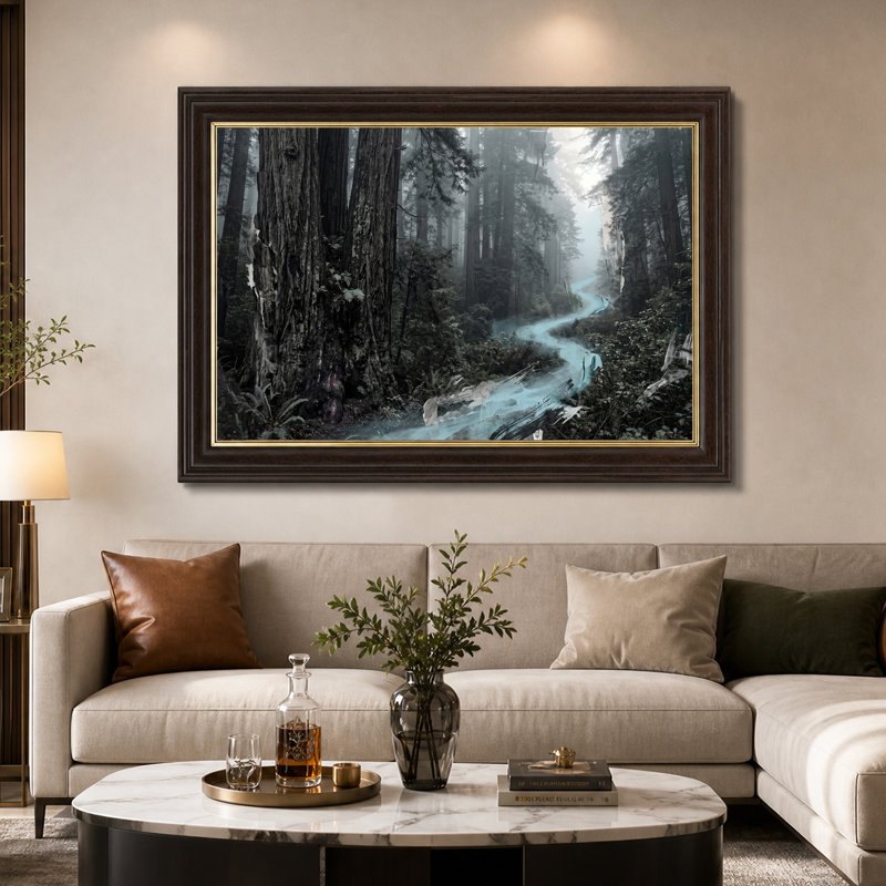 Art mural sur toile Misty Forest, 16"H x 24"W