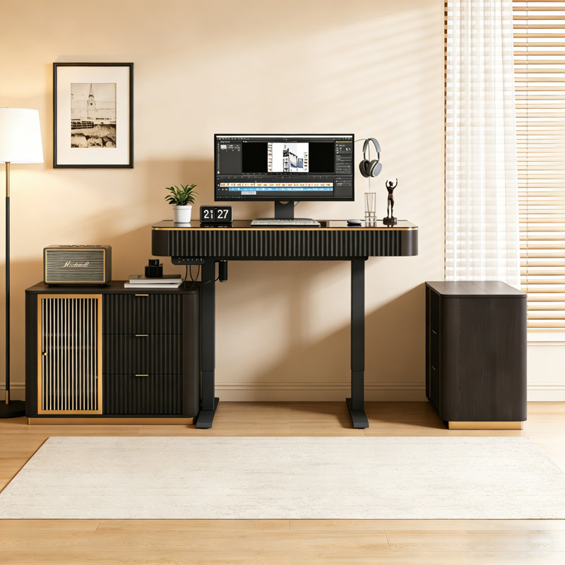 High-quality Home Office Desk,The cabinet requires no assembly; the tabletop comes fully assembled—you just need to attach the legs.