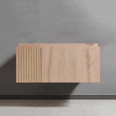 Luxury 30" Oak Wall Mounted Bathroom Vanity Modern Wall-Mounted Floating Bathroom Cabinet (Cabinet Only)