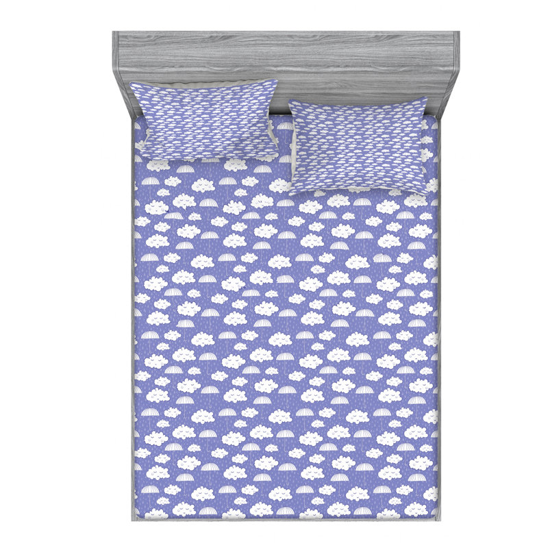 Microfiber Sheet Set, Queen Sheet Set with Fitted Sheet