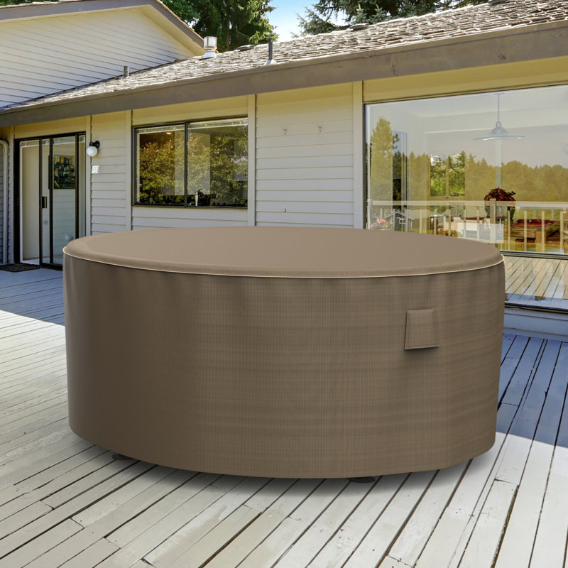 Hillside Outdoor Round Patio Table Cover, 28" H x 72" W x 72" D