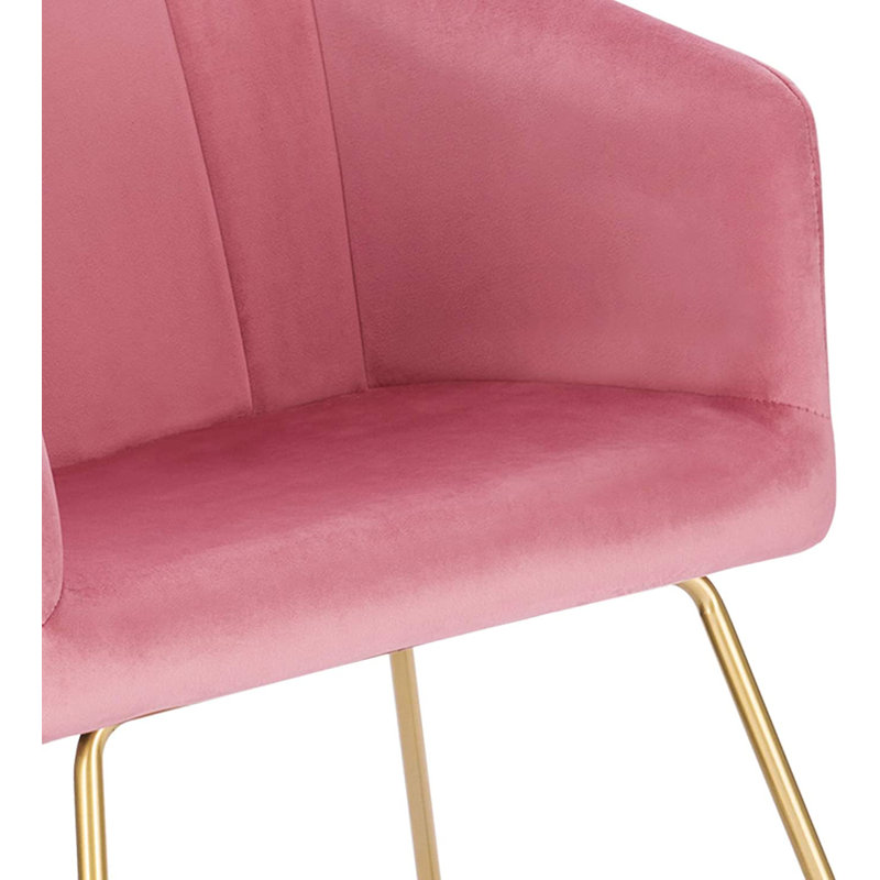 Linville Velvet Dining Chair, Pink