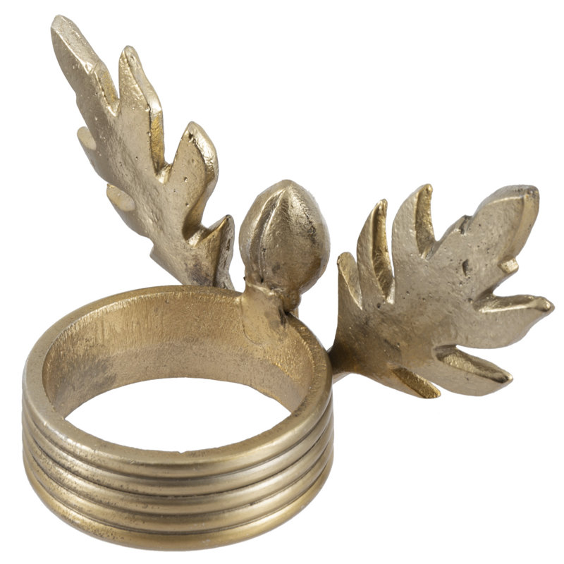 Metal Gold Olive Napkin Ring