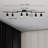 6 Light Black Track Lighting Kit, Flexibly Rotatable LED Light Head