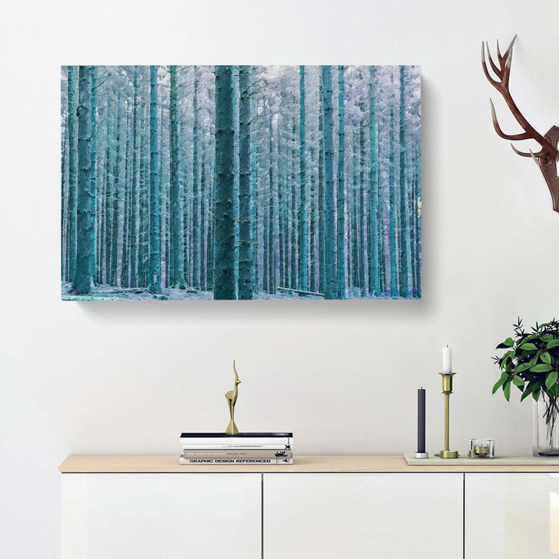 Forest In The Blue - Wrapped Canvas, 35cm H x 50cm W x 3cm D