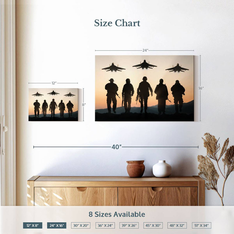 Air Force Silhouettes, H 16 po x l 24 po