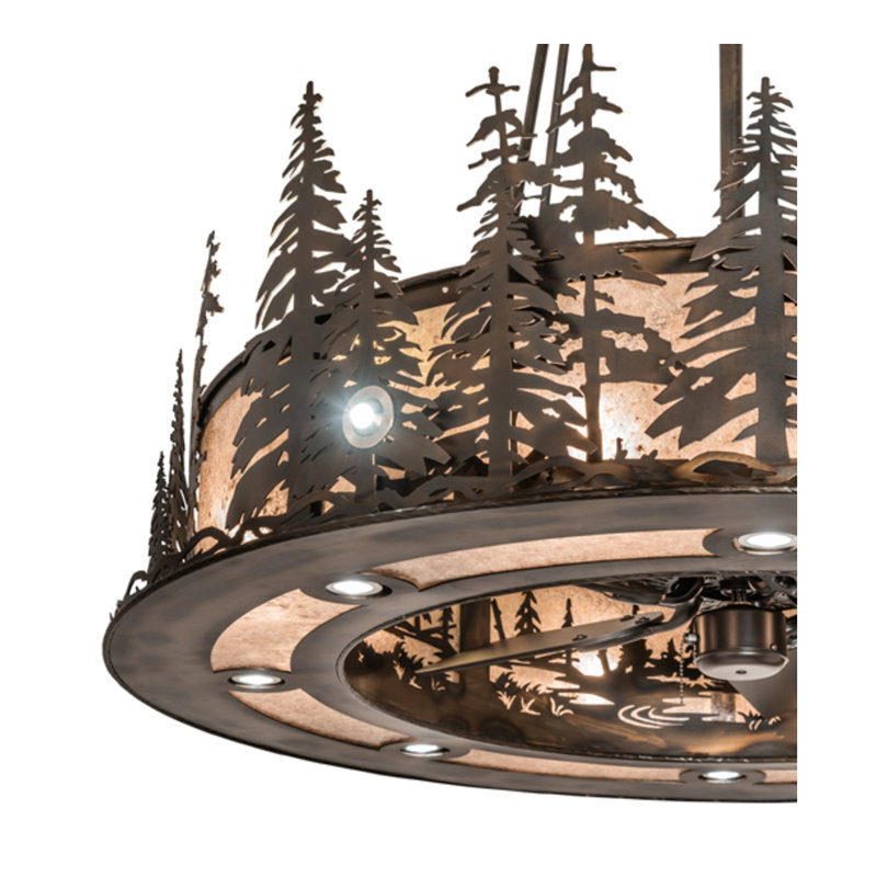 Tall Pines LED Downrod Ceiling Fan