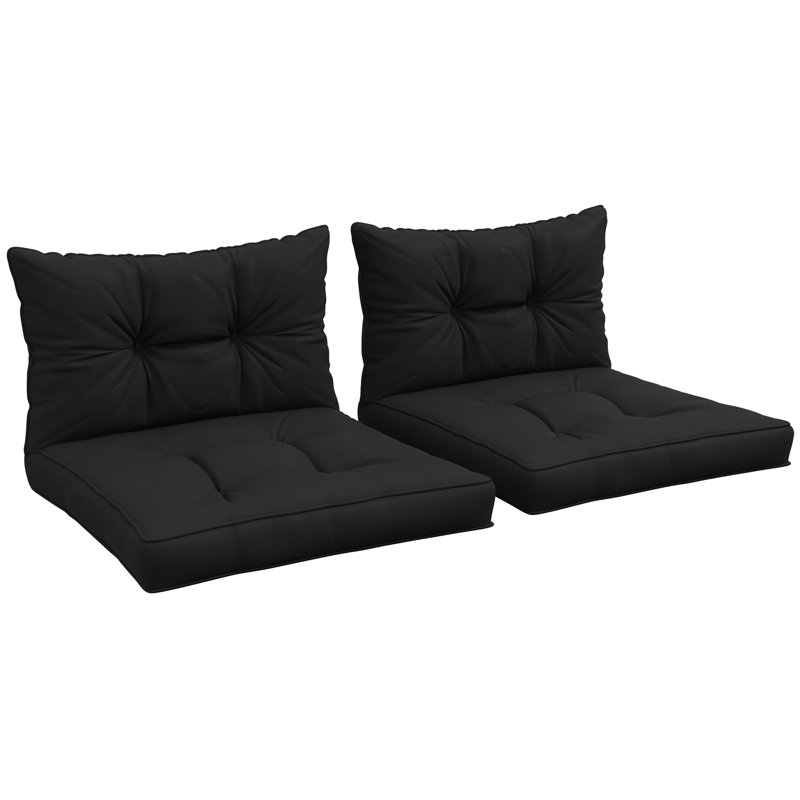 Garden Seat/Back Cushion, Black