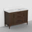 Ensemble de meuble-lavabo simple autoportant 48 po avec comptoir blanc Carrara, texture cannelée, entièrement assemblé-1489818498