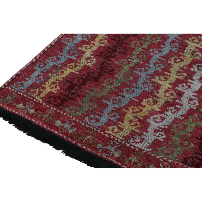 Burano Handmade Kilim Wool Geometric Area Rug, Runner 2'6" x 8'