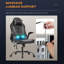 Inbox Zero Adjustable Reclining Ergonomic Faux Leather Swiveling PC & Racing Game Chair in Black/White