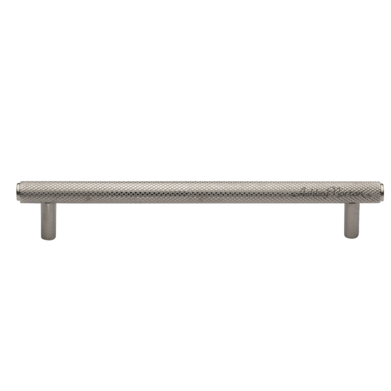 Poignée d'armoire moletée bâloise, Chrome poli, 8"