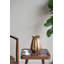 Vase en aluminium 6,5 po x 6 po x 10,5 po avec finition or métallique