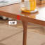 Table de salle à manger rectangulaire en bois massif brun et acrylique-586080317