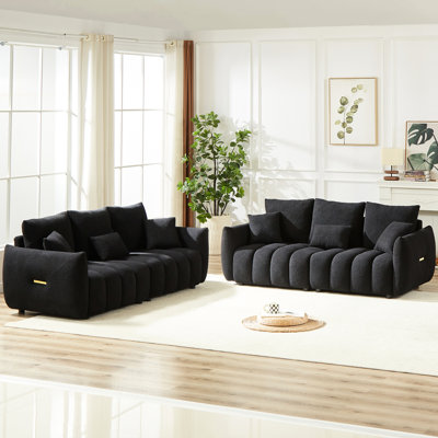 Soft 6 - Siège avec coussins, structure en eucalyptus, pour une lecture silencieuse à 3 places + détente à la maison