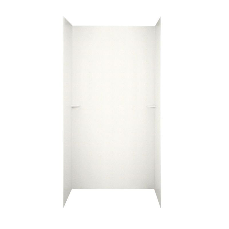 48'' W 36'' D 72'' H Glue Up Solid Surface Wall, Baby's Breath