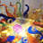 Semi-recessed Ceiling Light Fixture, Hand Blown Coloured Glass Chandeliers With Bulbs