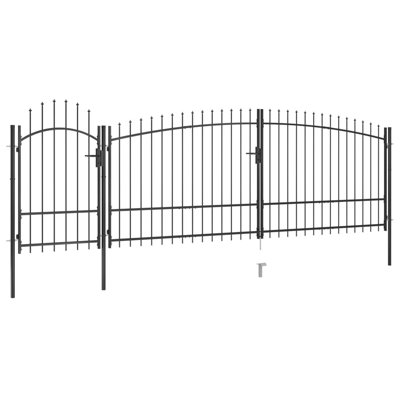 Pasternak 225cm H x 500cm W Black Metal Gate
