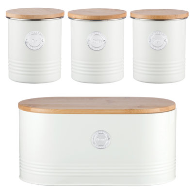 Typhoon Living Piece Coffee, Tea, Sugar Jar Set and Bread Bin