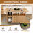 27.5" Wide Drop Leaf Folding Dining Table With Storage Shelves And Locking Wheels-144143661-144143662-144143665